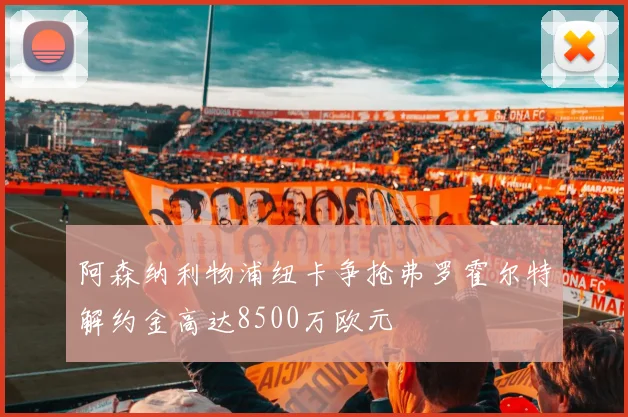 阿森纳利物浦纽卡争抢弗罗霍尔特解约金高达8500万欧元